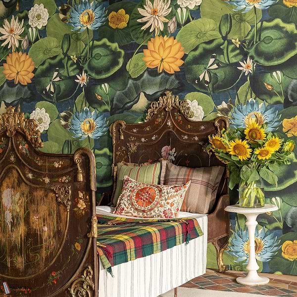 Lotus Blossom wallpaper-Mind the Gap-Selected-Wallpapers-Interiors
