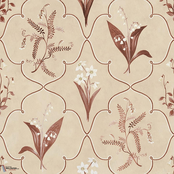 Louise behang-Sandberg-Burgundy-Mattic-M2-Selected Wallpapers-Interiors