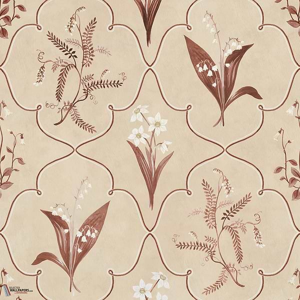 Louise behang-Sandberg-Burgundy-Mattic-M2-Selected Wallpapers-Interiors