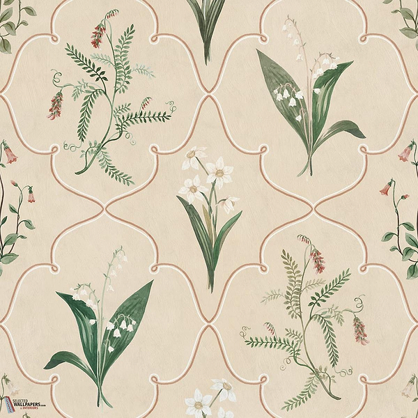 Louise behang-Sandberg-Green-Mattic-M2-Selected Wallpapers-Interiors
