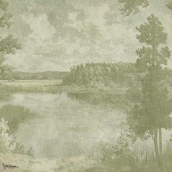 Love Poems wallpaper-Tecnografica-Green-Fabric Vinyl-Selected-Wallpapers-Interiors