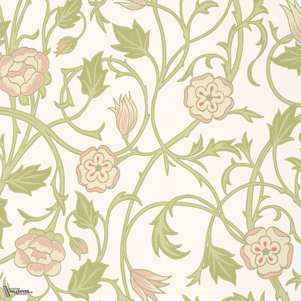 May's Tulip Tapete-Little Greene-Clay-Rolle-Selected Wallpapers-Interiors