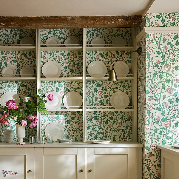 May's Tulip Tapete-Little Greene-Selected Wallpapers-Interiors