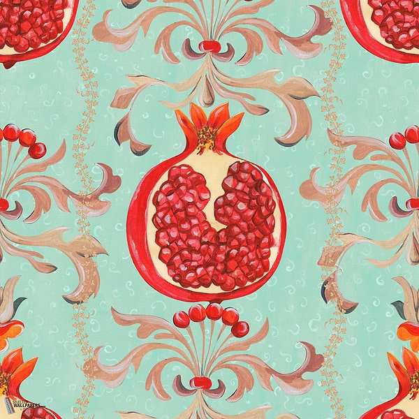 Melagranata-Mind the Gap-wallpaper-Azzurro-300 cm (standaard)-Selected-Wallpapers-Interiors