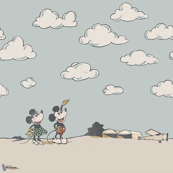Mickey In The Clouds-Tapete-Sanderson-Sea Salt-Rolle-217292-Selected Wallpapers