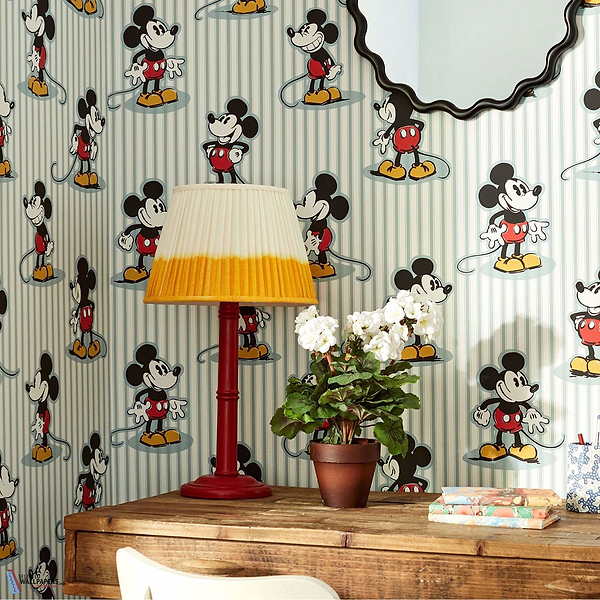 Mickey Stripe-wallpaper-Sanderson-Selected Wallpapers