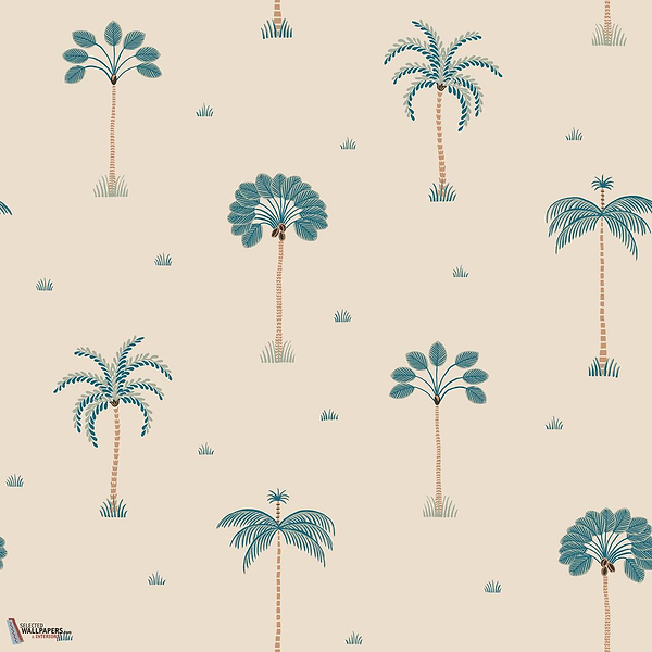 Milo behang-Sandberg-Misty Blue-Rol-Selected Wallpapers-Interiors