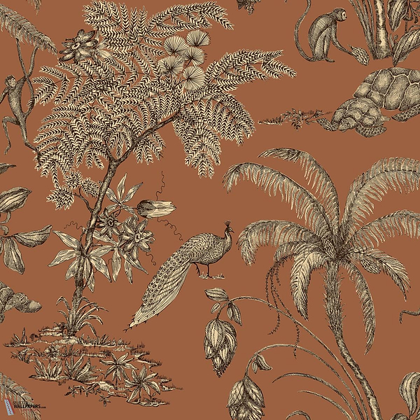Moa behang-Sandberg-Terracotta-Rol-Selected Wallpapers-Interiors