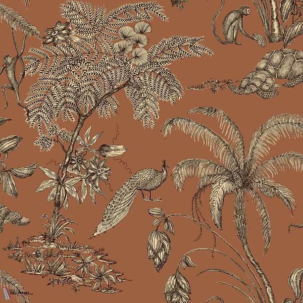 Moa behang-Sandberg-Terracotta-Rol-Selected Wallpapers-Interiors