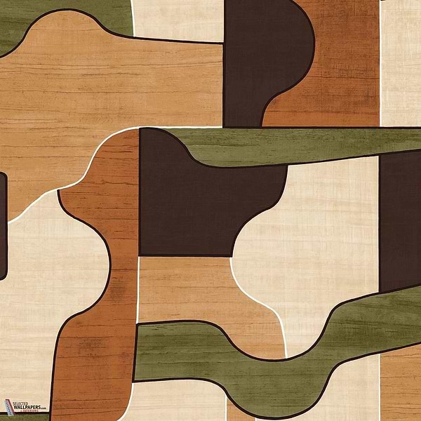 Modernismo Tapete-Casamance-Ambre/Kaki-Rolle-Selected-Wallpapers-Interiors