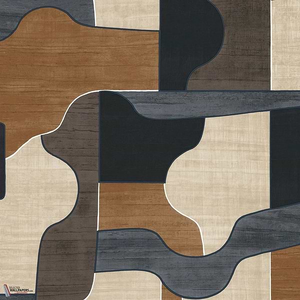 Modernismo Tapete-Casamance-Anthracite/Marine-Rolle-Selected-Wallpapers-Interiors