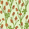 Monkshood-wallpaper-Morris & Co-Tangerine/Sage-Roll-Selected-Wallpapers-Interiors