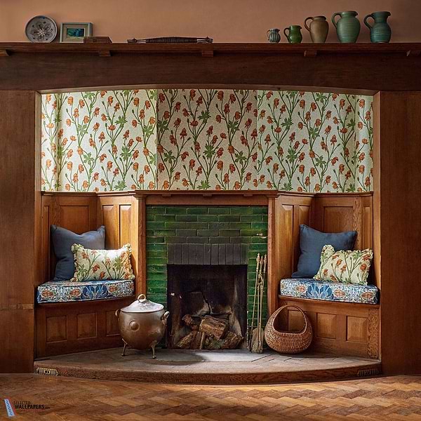 Monkshood-wallpaper-Morris & Co-Selected-Wallpapers-Interiors