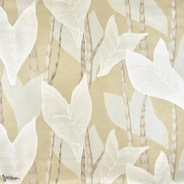 Monstera wallpaper-Pierre Frey-Sable-Meter (M1)-Selected-Wallpapers-Interiors