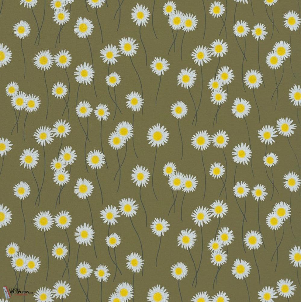 Moon Daisies Tapete-Little Greene-Olive Colour-Rolle-Selected Wallpapers-Interiors