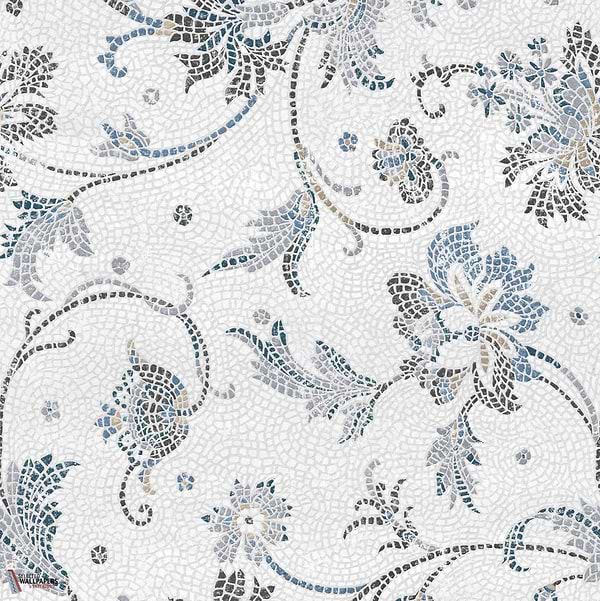 Mosaicum wallpaper-Coordonne-Aqua-Non Woven-Roll-Selected Wallpapers-Interiors