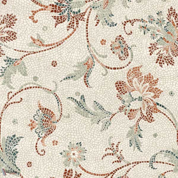 Mosaicum wallpaper-Coordonne-Clay-Non Woven-Roll-Selected Wallpapers-Interiors
