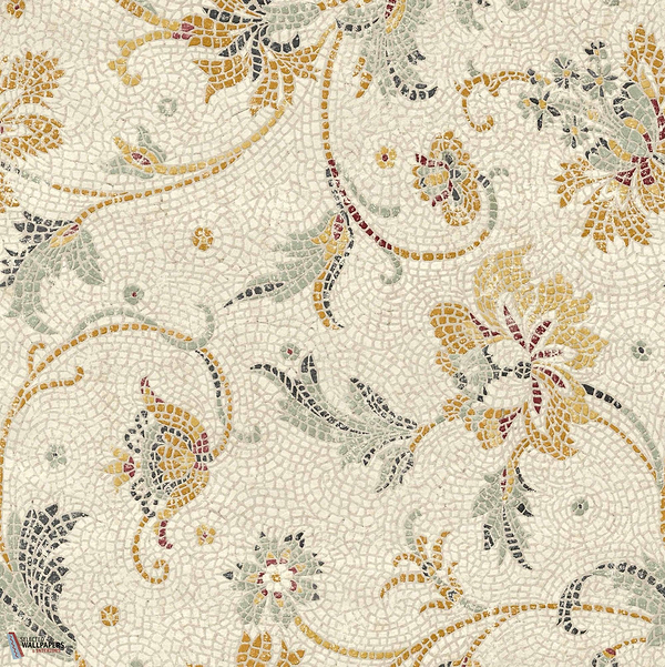 Mosaicum wallpaper-Coordonne-Curry-Non Woven-Roll-Selected Wallpapers-Interiors