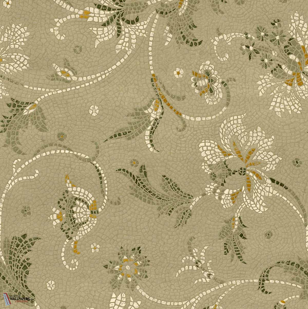 Mosaicum wallpaper-Coordonne-Matcha-Non Woven-Roll-Selected Wallpapers-Interiors