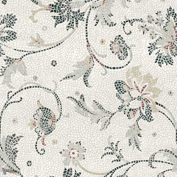Mosaicum wallpaper-Coordonne-Nacre-Non Woven-Roll-Selected Wallpapers-Interiors