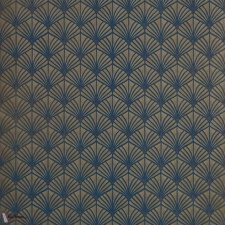 Nereides wallpaper-Casamance-Bleu Roi/Dore-Roll-Selected-Wallpapers-Interiors