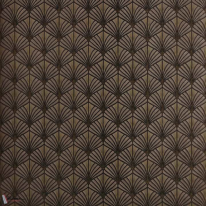 Nereides wallpaper-Casamance-Noir/Dore-Roll-Selected-Wallpapers-Interiors