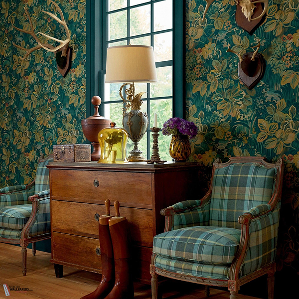 Night Garden wallpaper-Thibaut-Selected Wallpapers-Interiors