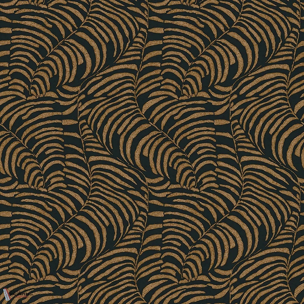 Nobile wallpaper-Casamance-Noir/Dore-Roll-Selected-Wallpapers-Interiors