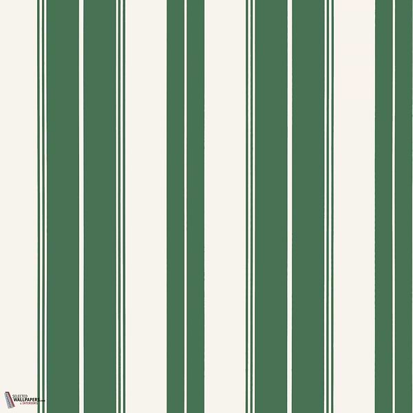 Norfolk Stripe wallpaper-Thibaut-Green-Roll-Selected-Wallpapers-Interiors