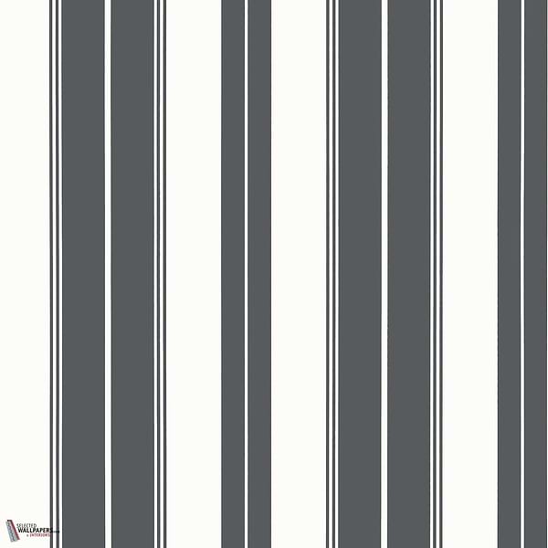 Norfolk Stripe wallpaper-Thibaut-Charcoal Black-Roll-Selected-Wallpapers-Interiors