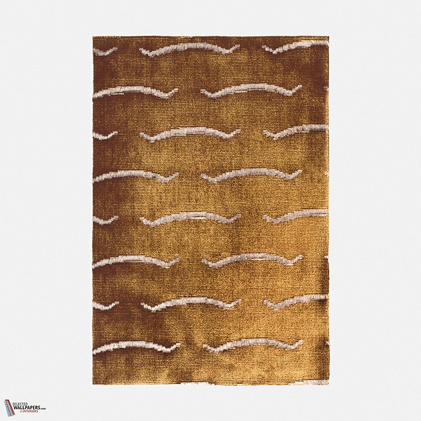 Nouvelles Vagues fabric-Dedar-Tabacco-Meter (M1)-Selected Wallpapers-Interiors