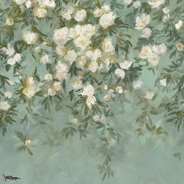 Ottavia Mural Tapete-Romo-Verdigris-Rolle-Selected-Wallpapers-Interiors