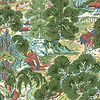 Pagoda Trees-Thibaut-Coral and Green-Rolle-Selected-Wallpapers-Interiors