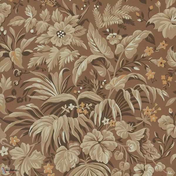Palmette wallpaper-1838 wallcoverings-Clay brown-Roll-Selected Wallpapers-Interiors