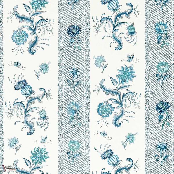 Papaver stripe Tapete-Zoffany-Mazarine blue-Rolle-Selected Wallpapers-Interiors