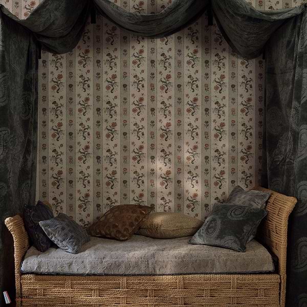 Papaver stripe Tapete-Zoffany-Selected Wallpapers-Interiors