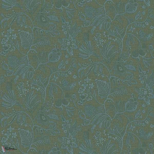 Pastel Tapete-Casamance-Emeraude-Rolle-Selected Wallpapers-Interiors