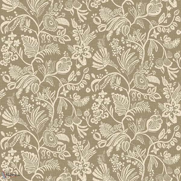 Pastel Tapete-Casamance-Kaki clair-Rolle-Selected Wallpapers-Interiors
