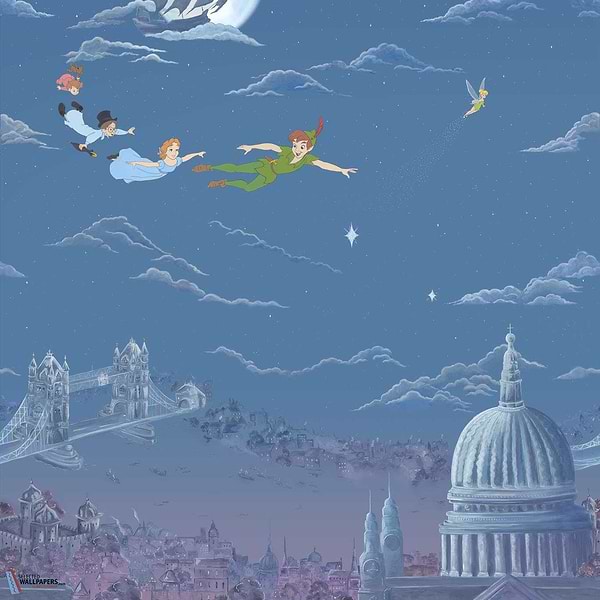 Peter Pan-wallpaper-Sanderson-One Colourway-Set-Selected Wallpapers