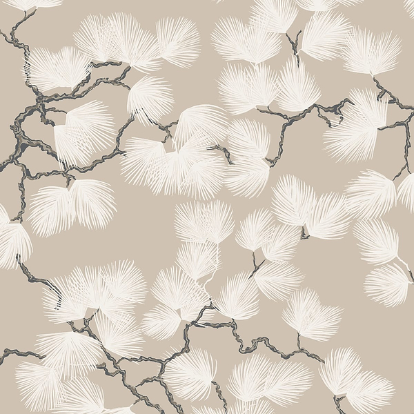 Pine Tapete-Sandberg-Beige-Rolle-Selected Wallpapers-Interiors