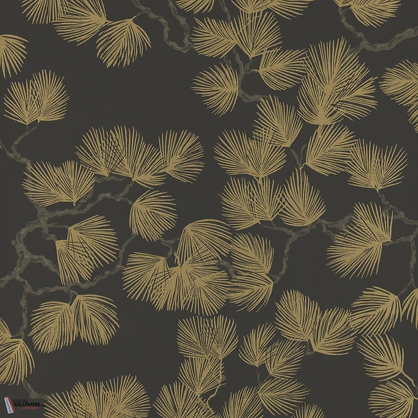 Pine Tapete-Sandberg-Black-Rolle-Selected Wallpapers-Interiors