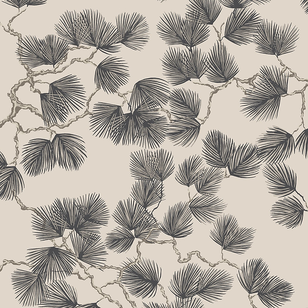Pine Tapete-Sandberg-Brown-Rolle-Selected Wallpapers-Interiors