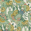 Pineapple Garden wallpaper-1838 wallcoverings-Verde-Roll-Selected Wallpapers-Interiors