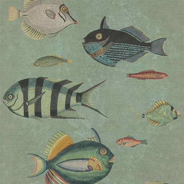 Poissons-Tapete-Mind the Gap-Green-300 cm (standaard)-WP20181-Selected Wallpapers