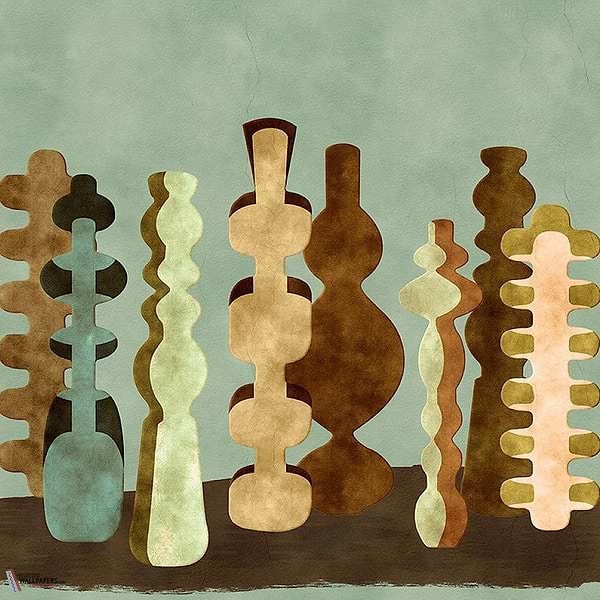 Potteries Tapete-Masureel-Emerald-Paneel A-Selected-Wallpapers-Interiors