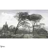 Provence wallpaper-Les Dominotiers-Grisaille-Non Woven (70 cm)-M2-Selected Wallpapers-Interiors