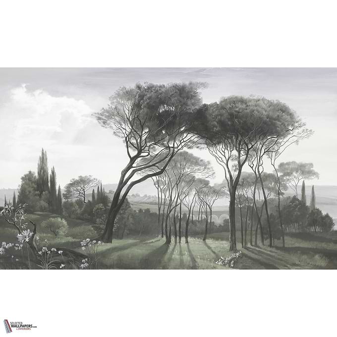 Provence wallpaper-Les Dominotiers-Grisaille-Non Woven (70 cm)-M2-Selected Wallpapers-Interiors