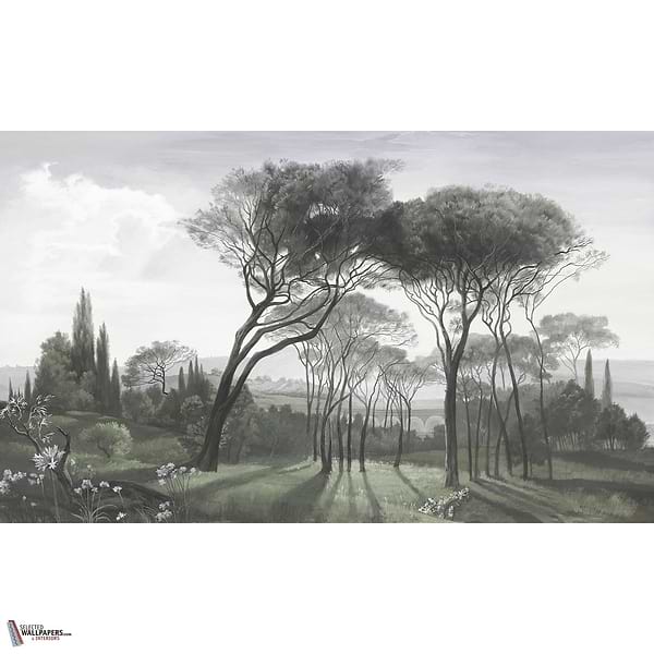 Provence wallpaper-Les Dominotiers-Grisaille-Non Woven (70 cm)-M2-Selected Wallpapers-Interiors