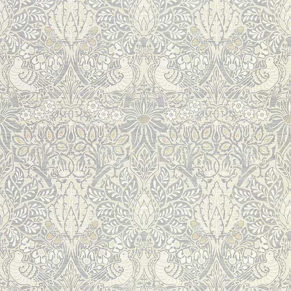 Pure Dove & Rose-wallpaper-Morris & Co-Cloud Grey-Roll-216520-Selected Wallpapers