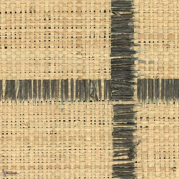 Raphia Cadre Tapete-CMO Paris-Noir-Rolle-Selected Wallpapers-Interiors